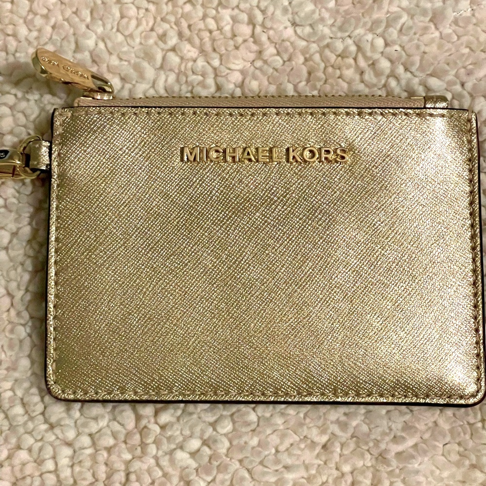 EUC Michael Kors Gold Wristlet